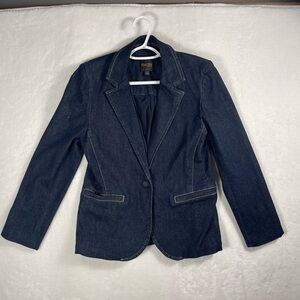 TRUTH Dark Blue Denim Tailored Blazer